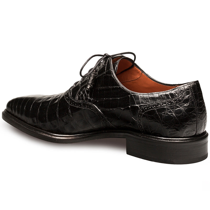Mezlan Lupo Crocodile Oxfords Black