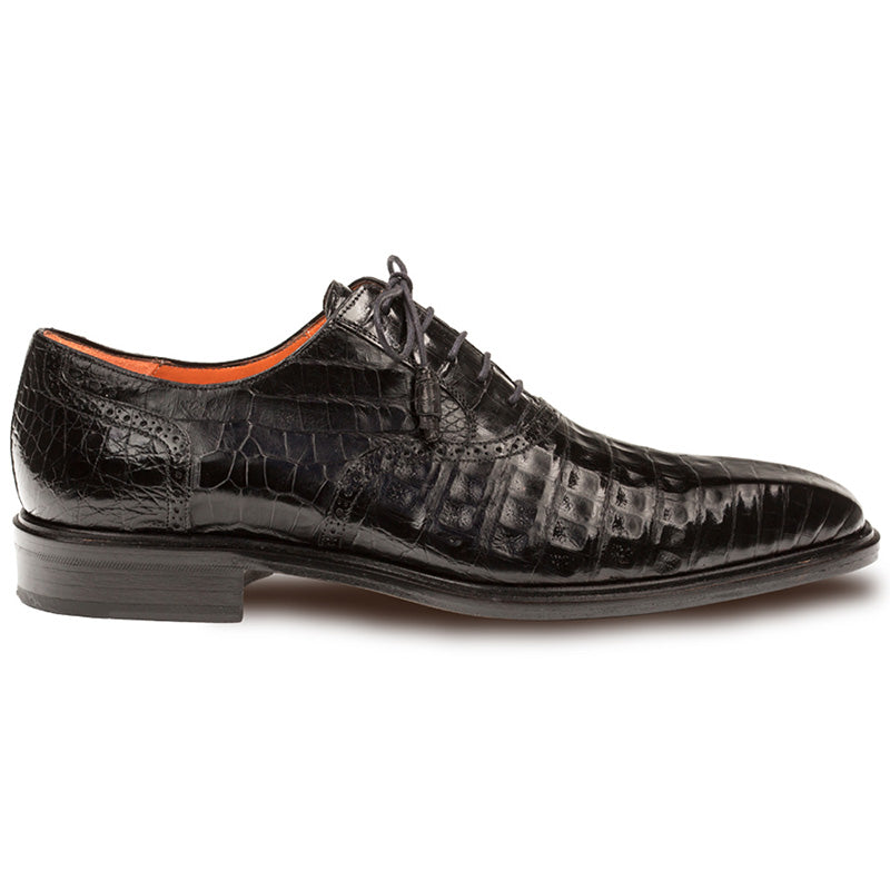 Mezlan Lupo Crocodile Oxfords Black