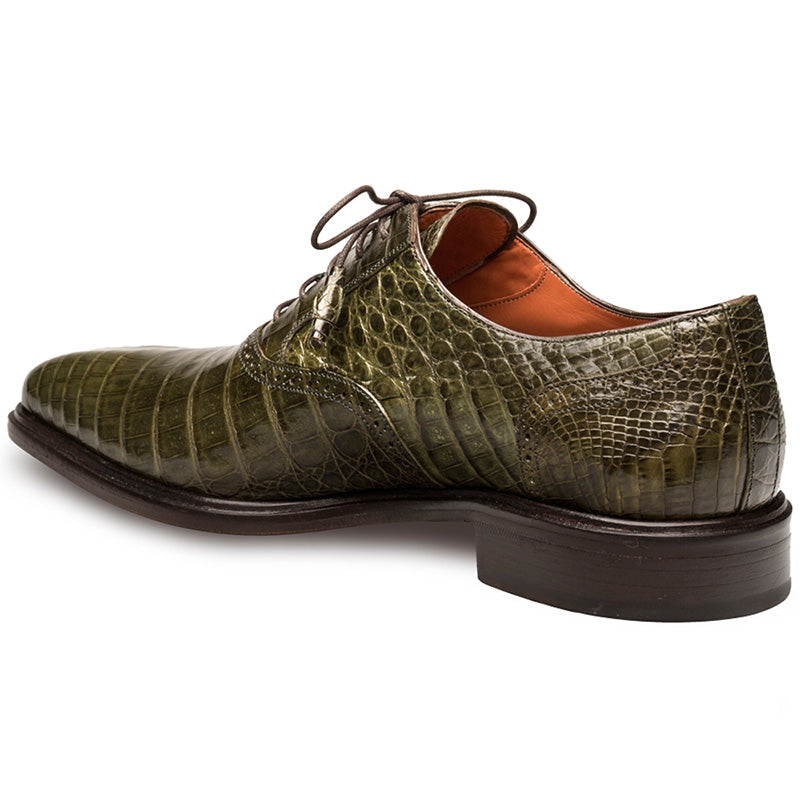 Mezlan Lupo Crocodile Oxfords Olive