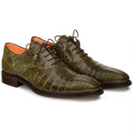 Mezlan Lupo Crocodile Oxfords Olive