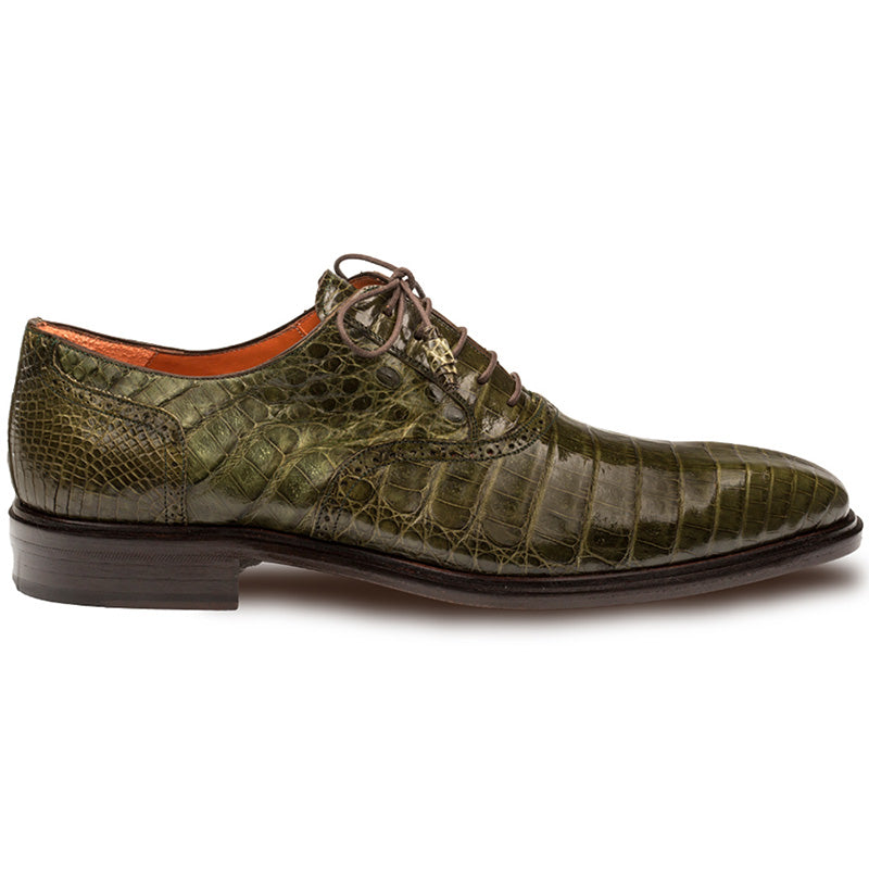 Mezlan Lupo Crocodile Oxfords Olive