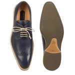 Mezlan Maraval Wingtip Brogues Medium Blue