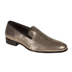 Mezlan Marcellino Embossed Nappa Loafers Gold