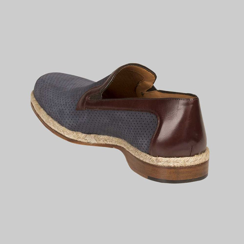 Mezlan Marcet Suede / Calfskin Shoes Blue / Brown