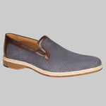 Mezlan Marcet Suede / Calfskin Shoes Blue / Brown