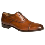 Mezlan March Cap Toe Shoes Burnished Tan