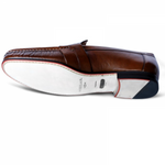 Mezlan Marconi Calfskin & Crocodile Loafers Cognac / Tan