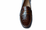 Mezlan Marconi Calfskin & Crocodile Loafers Cognac / Tan