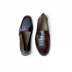 Mezlan Marconi Calfskin & Crocodile Loafers Cognac / Tan