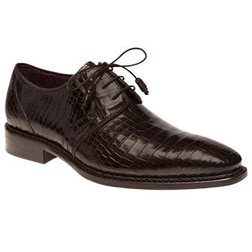Mezlan Marini Alligator Derby Shoes Brown
