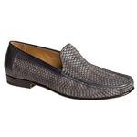 Mezlan Marius Snakeskin Loafers Blue