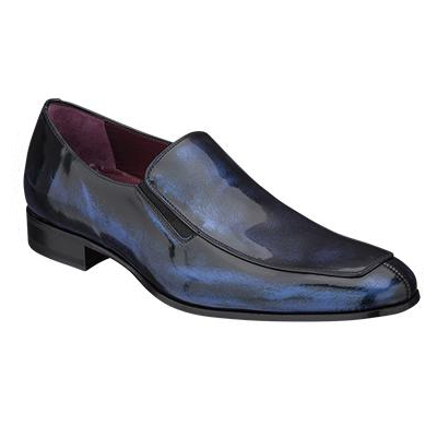 Mezlan Marone Venetian Loafers Marbleized Blue