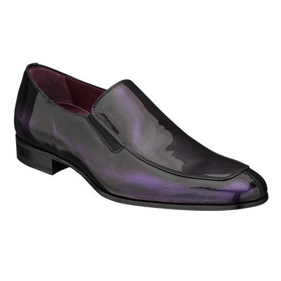 Mezlan Marone Venetian Loafers Marbleized Purple