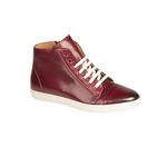 Mezlan Marsala Calfskin High Top Sneakers Burgundy