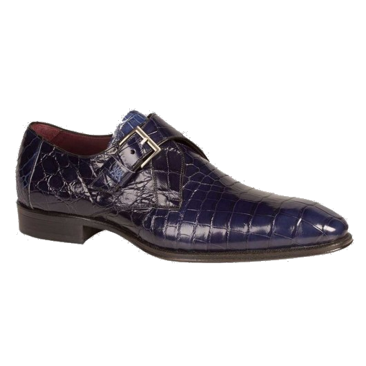 Mezlan Mauricio Alligator Monk Strap Shoes Jeans