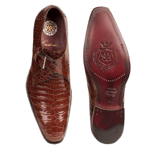Mezlan Mauricio Alligator Monk Strap Shoes Sport