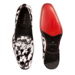 Mezlan Mayr Patent Leather Loafers Black / White