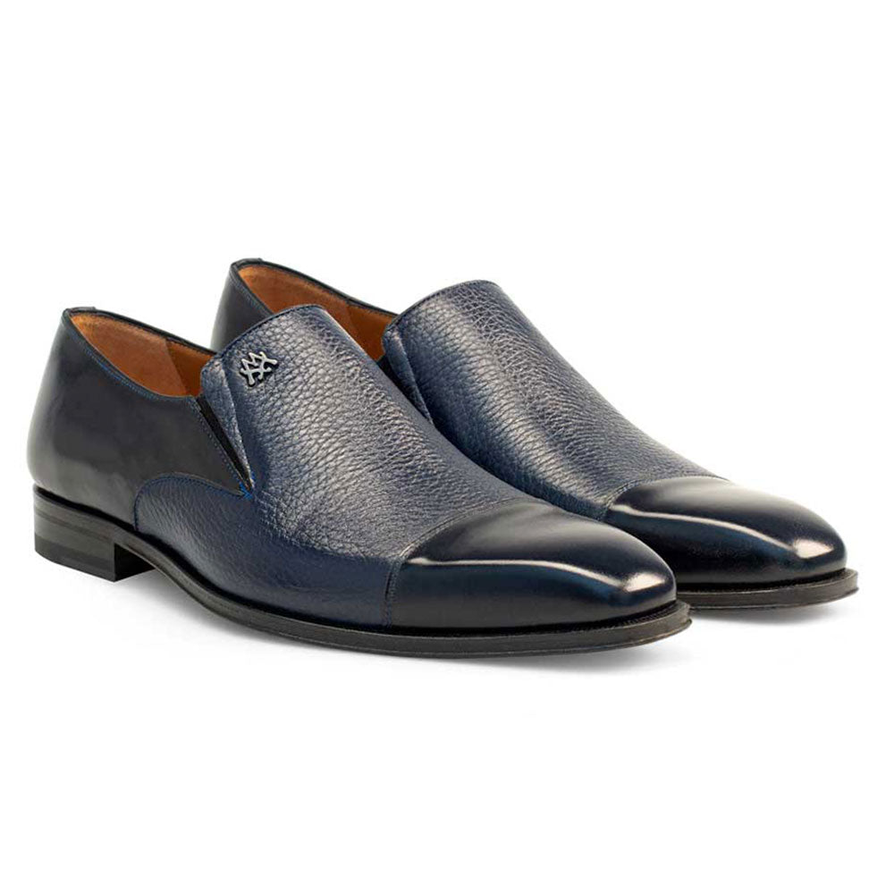 Mezlan Milani Deerskin Cap Toe Loafers Blue (Milani)