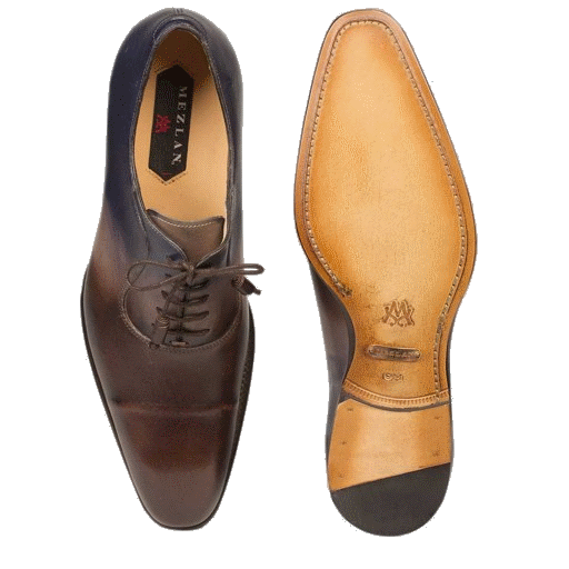 Mezlan Millet Cap Toe Oxfords Brown Multi