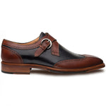 Mezlan Modesto Calfskin Shoes Cognac / Blue