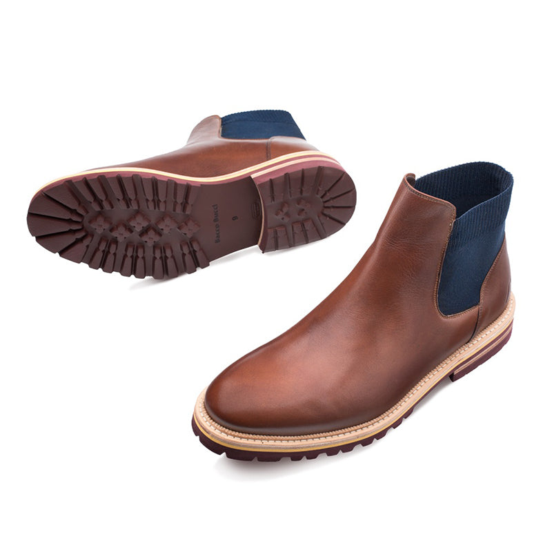 Mezlan Mondrian Chelsea Boots Cognac