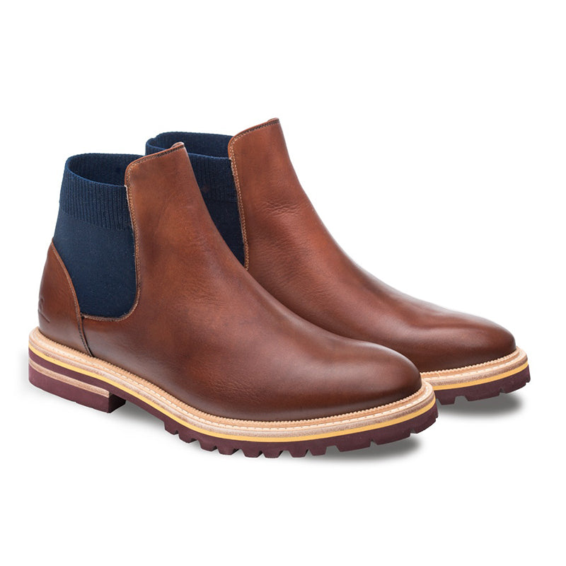 Mezlan Mondrian Chelsea Boots Cognac