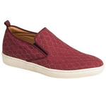 Mezlan Moneo Embossed Suede Sneakers Burgundy