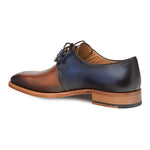 Mezlan Montes Calfskin Shoes Cognac/Blue (9430)