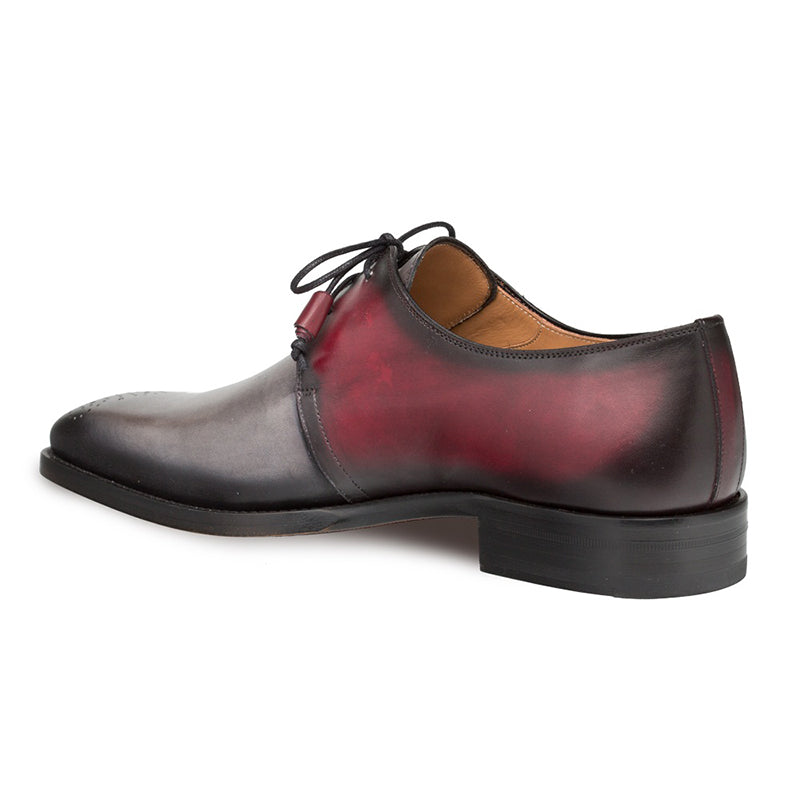 Mezlan Montes Calfskin Shoes Grey/Burgundy