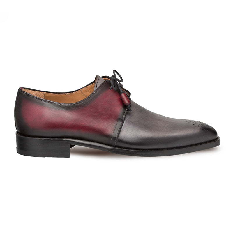 Mezlan Montes Calfskin Shoes Grey/Burgundy