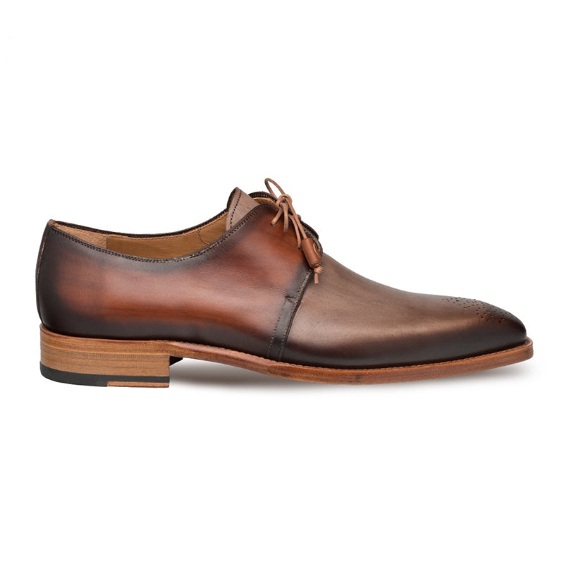 Mezlan Montes Calfskin Shoes Taupe/Cognac