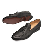 Mezlan Montier Deerskin Tassel Loafers Black