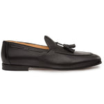 Mezlan Montier Deerskin Tassel Loafers Black