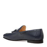 Mezlan Montier Deerskin Tassel Loafer Blue