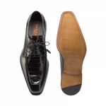 Mezlan Montreal Crocodile Calfskin Shoes Black