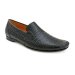 Mezlan Morellino Crocodile Loafers Black