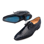 Mezlan Moscow Alligator Blucher Blue