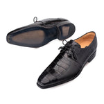 Mezlan Moscow Alligator Blucher Black