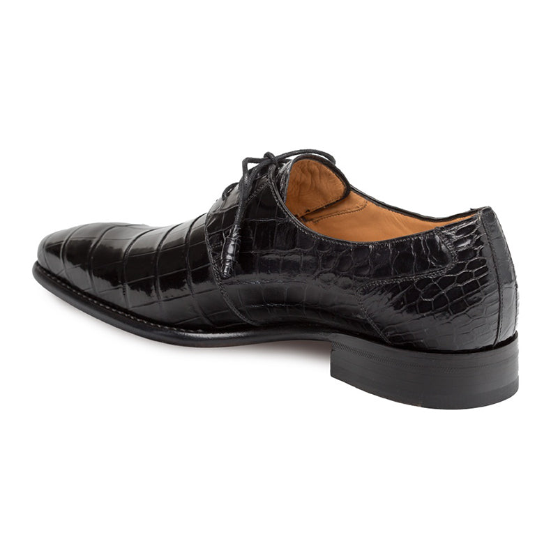 Mezlan Moscow Alligator Blucher Black