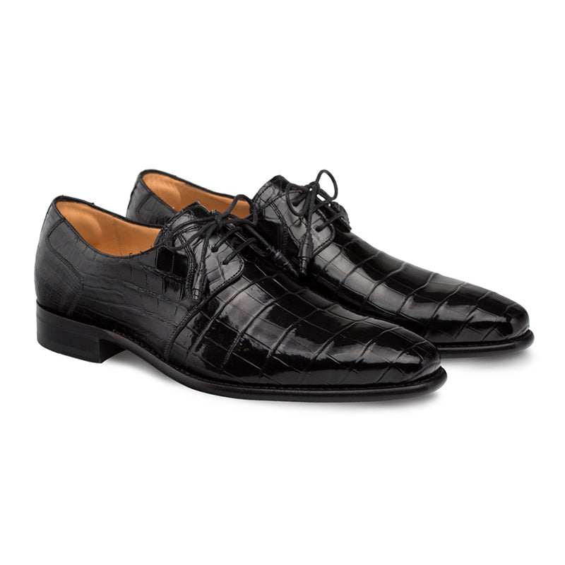 Mezlan Moscow Alligator Blucher Black