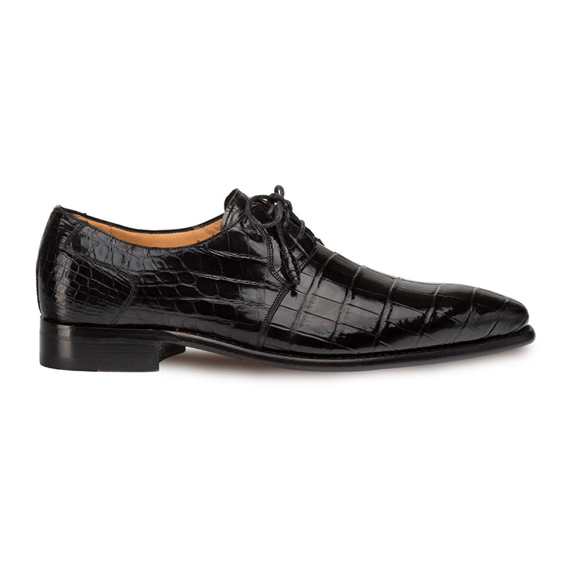 Mezlan Moscow Alligator Blucher Black