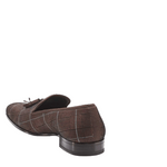 Mezlan Motril Printed Suede Tassel Loafers Brown