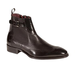Mezlan Moulins Calfskin Strap Boots Black