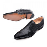 Mezlan Murano Ostrich Shoes Black