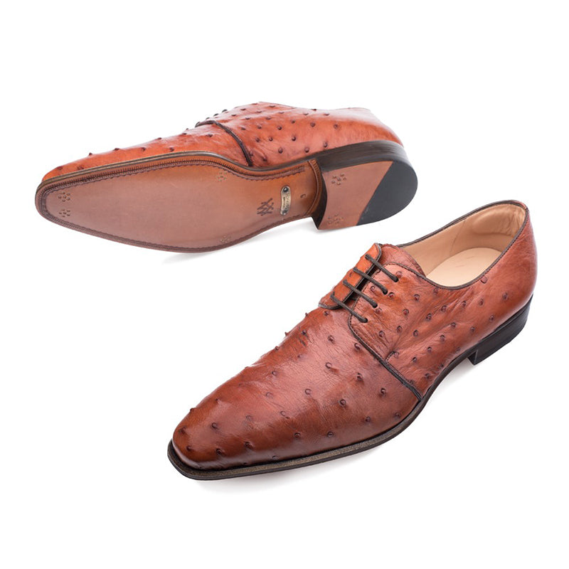 Mezlan Murano Ostrich Shoes Brandy