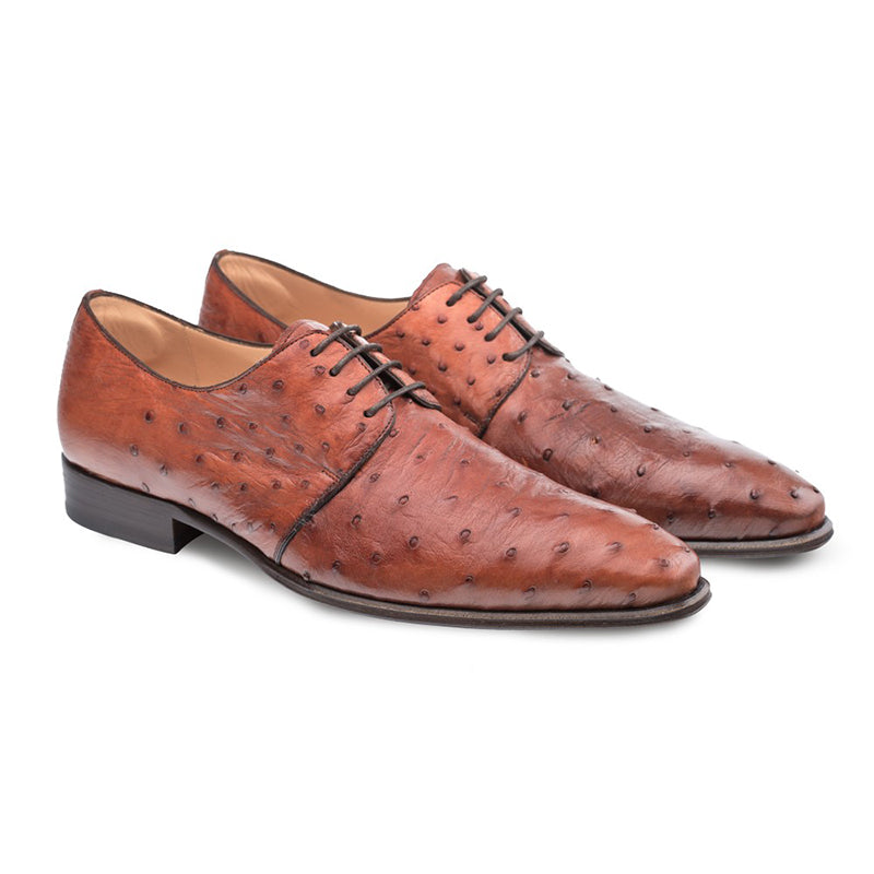 Mezlan Murano Ostrich Shoes Brandy