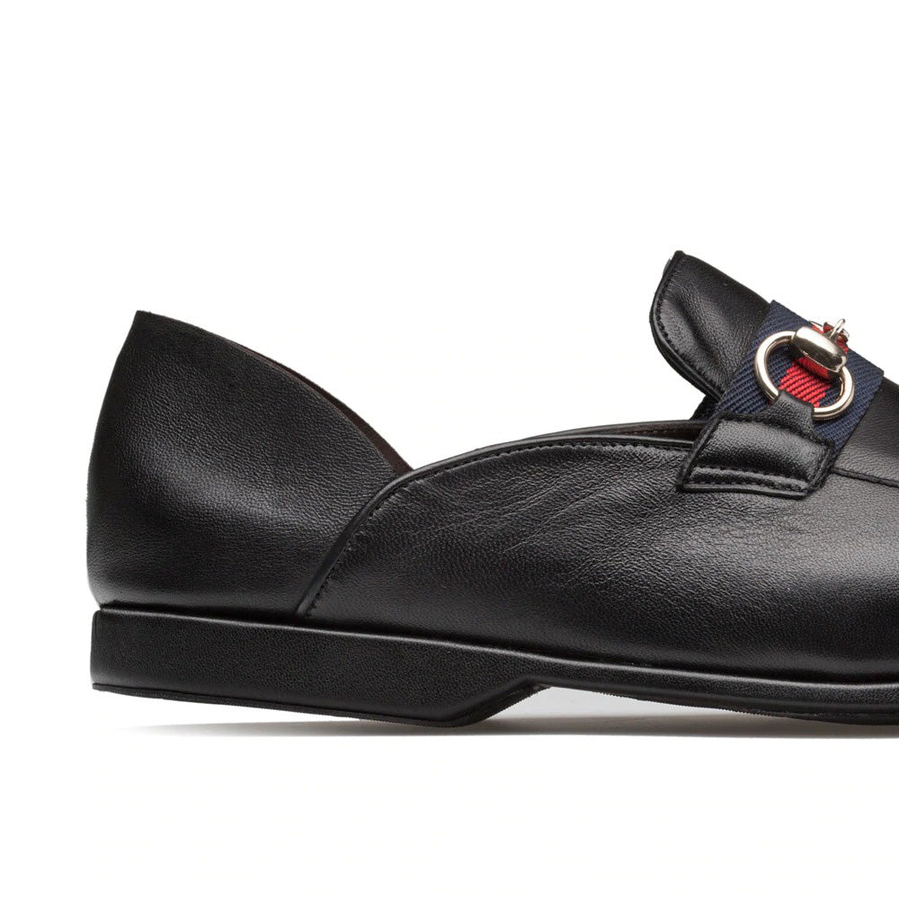 Mezlan Nappa Collapsible Heel Slippers Black (R20252)