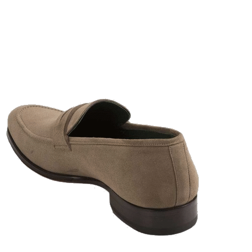 Mezlan Naville Suede Penny Loafers Khaki