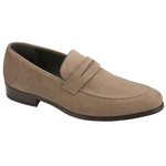 Mezlan Naville Suede Penny Loafers Khaki