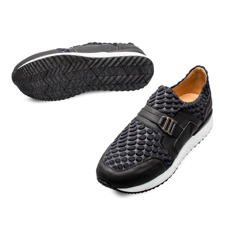 Mezlan Nevis Fabric / Calfskin Sneakers Black